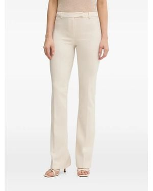 Patrizia Pepe Emblem Flared Trousers - Natural