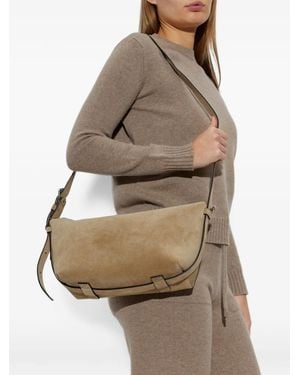 Moschino Suede Shoulder Bag - Brown