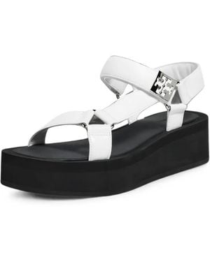 Tory Burch Mellow Logo-Buckle Sandals - Black