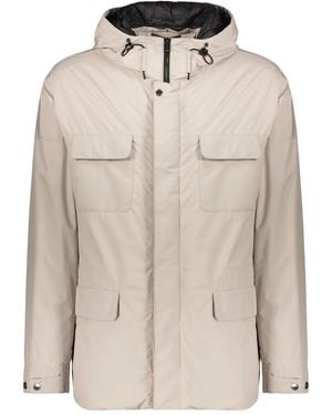 Moorer Padded Drawstring Jacket - Natural