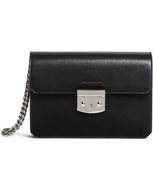 DSquared² Logo-Engraved Leather Clutch Bag - Black