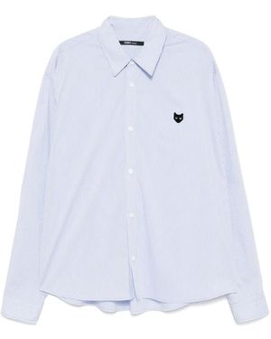 ZZERO BY SONGZIO Cropped-Hemd Mit Abgerundetem Saum - Weiß