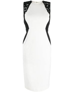Twinset Lace-Detail Sleeveless Midi Dress - White
