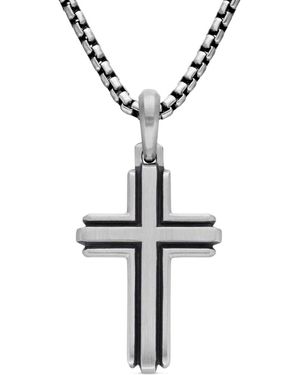 David Yurman Deco Cross Sterlingsilberanhänger 34Mm - Weiß