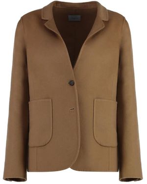 Malo Knitted Blazer - Brown