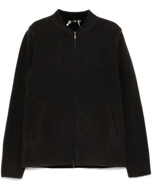 Label Under Construction Baseball Collar Jacket - Black