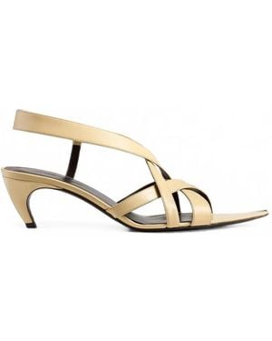 KHAITE Sadie Kitten-Heel-Sandalen - Mettallic