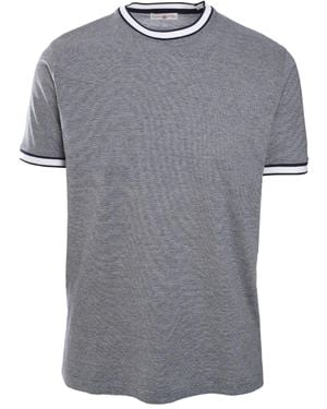 Luciano Barbera T-Shirt Met Contrasterende Afwerking - Grijs