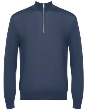 ZEGNA Pullover Mit Reißverschluss - Blau