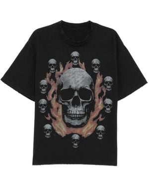WARMAN Camiseta Con Motivo De Calavera - Negro