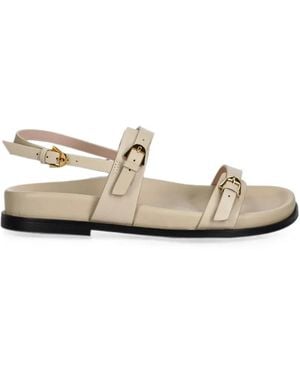 Coccinelle Buckle-Fastening Leather Sandals - White