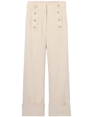 Claudie Pierlot Light Denim Wide-Leg Jeans - White