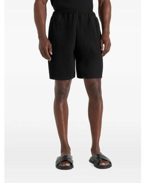 Manière De Voir Drew Pleated Shorts - Black