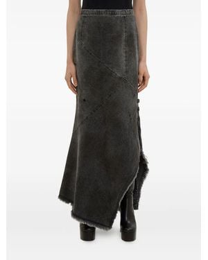 Olivier Theyskens Denim Asymmetric Maxi Skirt - Black