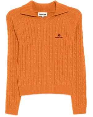 ShuShu/Tong Top Con Logo Bordado - Naranja
