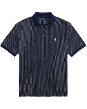 Polo Ralph Lauren Classic Fit Dot Soft Cotton Polo Shirt - Blue