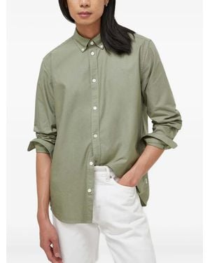 Les Deux Logo-Embroidered Shirt - Green