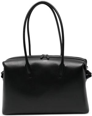 Yuzefi Large Brioche Leather Tote Bag - Black