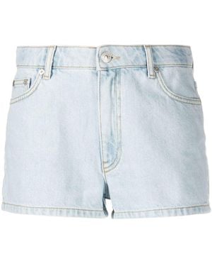 Chiara Ferragni Embroidered-logo Denim Shorts - Blue