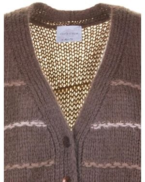 Cinque Gestreifter Cardigan - Braun