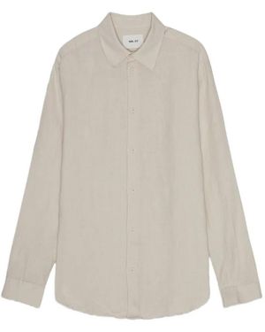 NN07 Buttoned Long-Sleeve Shirt - White