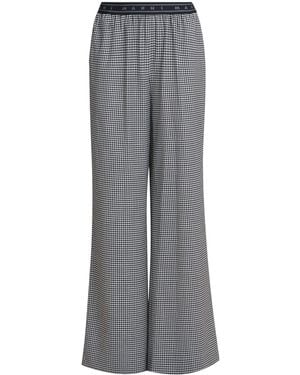 Marni Gingham-Patterned Trousers - Grey