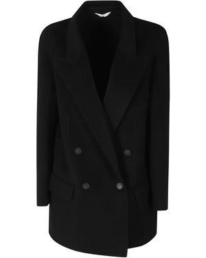 Hevò Acayadw Double-Breasted Coat - Black