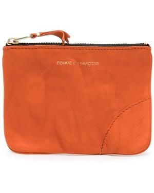 Comme des Garçons Pochette En Cuir À Fermeture Zippée - Orange