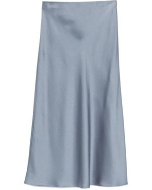 Le Tricot Perugia Falda Acampanada Plisada - Azul