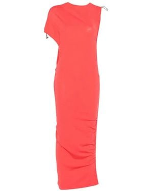 Coperni Adjustable-Length Knitted Dress - Red