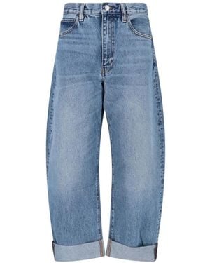 FRAME The Bubble Faded-Effect Jeans - Blue