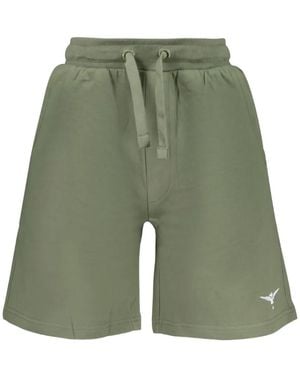 Aeronautica Militare Logo-Embroidered Drawstring Shorts - Green