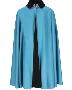 Il tabarro Cape Fenice À Détail De Chaîne - Blue