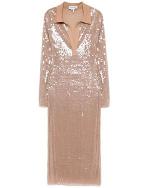 Monse Mesh Midi Dress - Natural