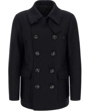 DSquared² Wool Coat Trench E Impermeabili Blu-Uomo