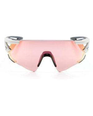 PUMA Logo-Plaque Oversize-Frame Sunglasses - Pink