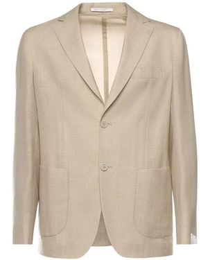 Eleventy Single-Breasted Jacket - Natural