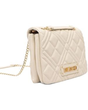 Love Moschino Quilted Chain Shoulder Bag - Natural