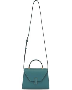 Valextra Micro Iside Leather Tote Bag - Green