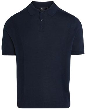 Alpha Tauri Textured Polo Shirt - Blue