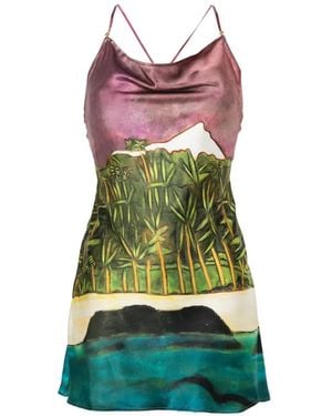 Donde Esteban La Sierra Mini Dress - Green