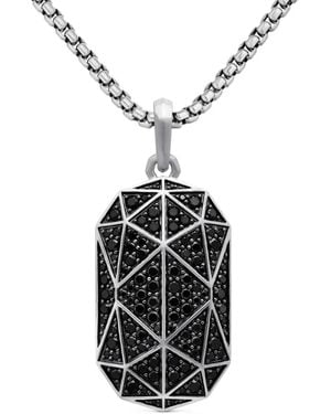 David Yurman Torqued Faceted アミュレット 47.9mm スターリングシルバー - グレー