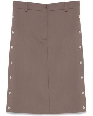Stella McCartney スタッズ スカート - ブラウン