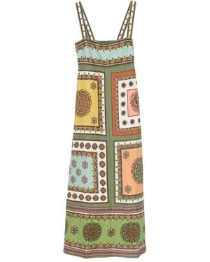 ALÉMAIS Midi-Jurk Met Print - Metallic