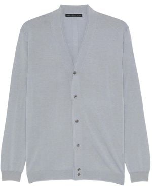 Low Brand V-Neck Wool Cardigan - Gray