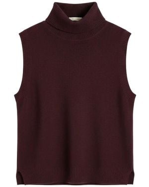Chinti & Parker Top Basics Sin Mangas De Punto Con Cuello Alto - Morado