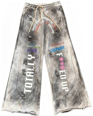 Astrum Pantalones De Chándal Tfu Con Efecto Envejecido - Blanco
