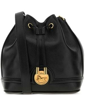 Chloé Beuteltasche aus Leder - Schwarz