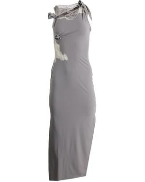 Coperni Robe Mi-Longue À Détails En Dentelle - Gris