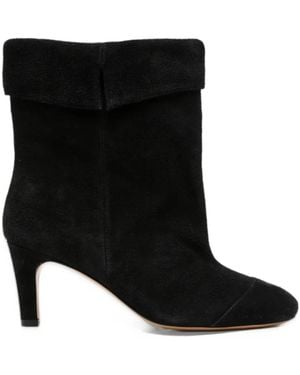 Isabel Marant Eldra Fold-Over Ankle Boots - Black